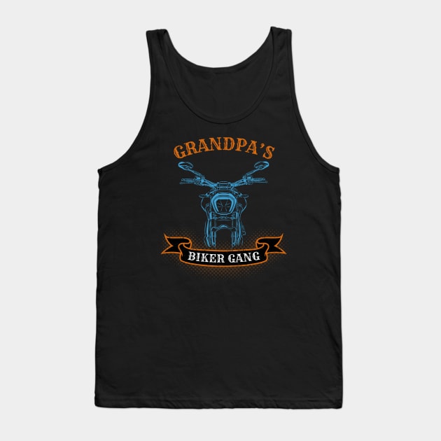 Grandpa's Biker Gang Father's Day Tank Top by DwiRetnoArt99